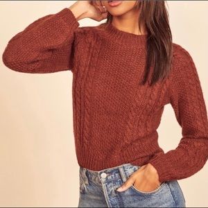 Reformation Dita Cable Knit Sweater
